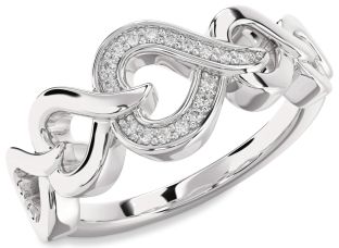 Diamond White Gold Heart Ring