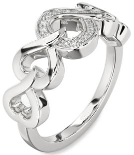 Diamond White Gold Heart Ring
