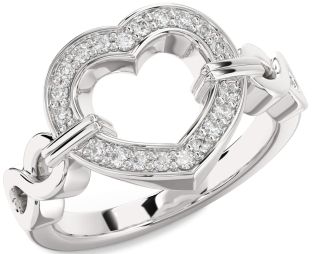 Diamond White Gold Heart Infinity Ring