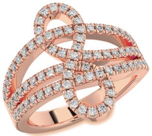 Diamond Rose Gold Infinity Ring