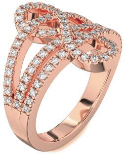 Diamond Rose Gold Infinity Ring