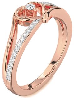Diamond Rose Gold Heart Promise Ring