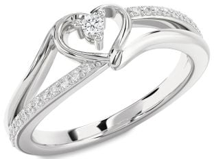 Diamond White Gold Heart Promise Ring