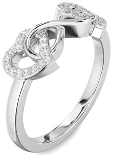 Diamond White Gold Heart Infinity Ring