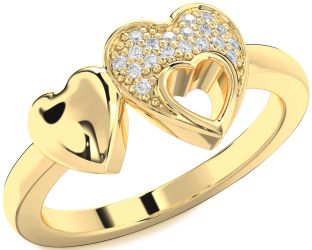 Diamond Gold Heart Ring