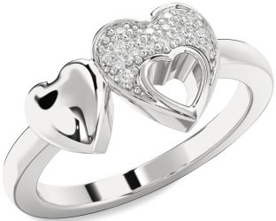 Diamond White Gold Heart Ring