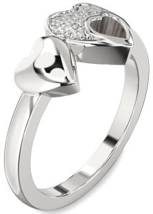 Diamond White Gold Heart Ring
