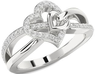 Diamond White Gold Heart Ring