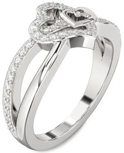 Diamond White Gold Heart Ring