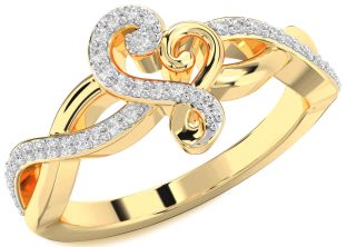 Diamond Gold Heart Ring