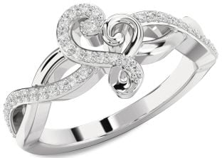 Diamond White Gold Heart Ring
