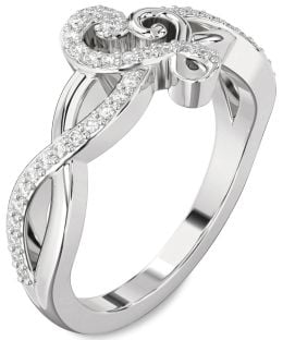 Diamond White Gold Heart Ring