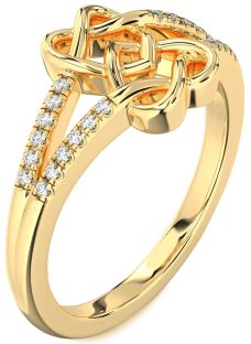 Diamond Gold Heart Ring