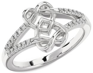 Diamond White Gold Heart Ring
