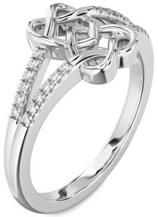 Diamond White Gold Heart Ring