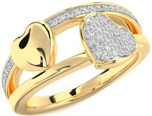 Diamond Gold Heart Ring