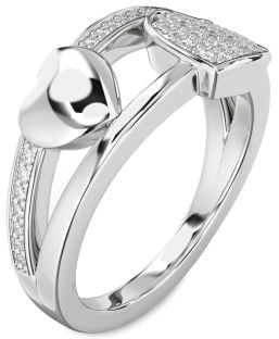 Diamond White Gold Heart Ring