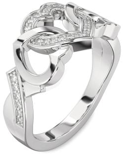Diamond White Gold Heart Ring