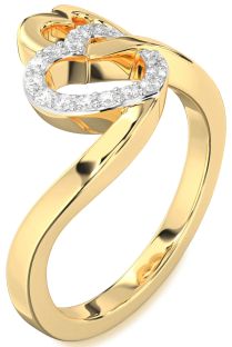Diamond Gold Heart Ring