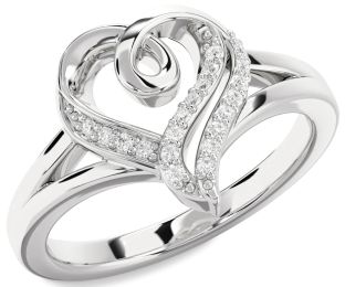 Diamond White Gold Heart Ring