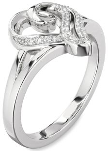 Diamond White Gold Heart Ring