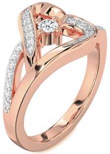 Diamond Rose Gold Heart Promise Ring