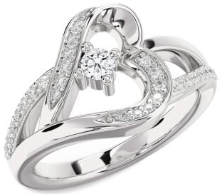 Diamond White Gold Heart Promise Ring