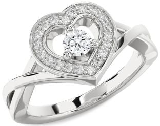 Diamond White Gold Heart Promise Ring