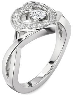 Diamond White Gold Heart Promise Ring