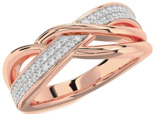 Diamond Rose Gold Infinity Round Ring