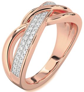 Diamond Rose Gold Infinity Round Ring