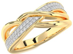 Diamond Gold Infinity Round Ring