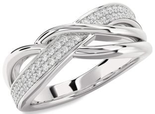 Diamond White Gold Infinity Round Ring