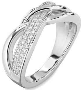 Diamond White Gold Infinity Round Ring