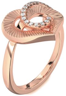 Diamond Rose Gold Heart Ring