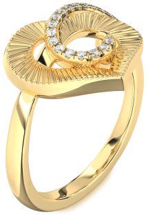 Diamond Gold Heart Ring