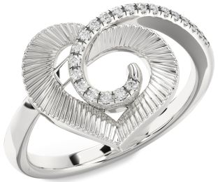 Diamond White Gold Heart Ring