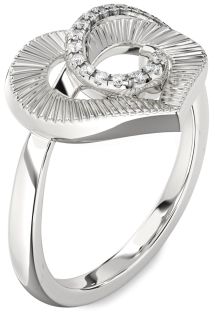 Diamond White Gold Heart Ring