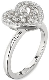 Diamond White Gold Heart Ring