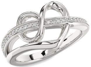 Diamond White Gold Infinity Heart Ring