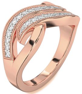 Diamond Rose Gold Infinity Round Ring
