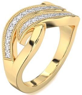 Diamond Gold Infinity Round Ring