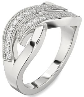 Diamond White Gold Infinity Round Ring