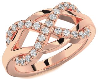 Diamond Rose Gold Infinity Ring