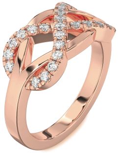 Diamond Rose Gold Infinity Ring