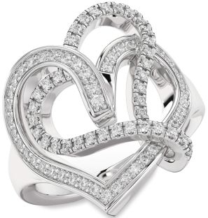 Diamond White Gold Heart Ring