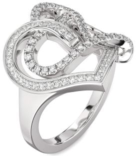 Diamond White Gold Heart Ring