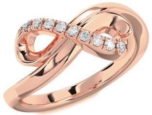 Diamond Rose Gold Infinity Ring