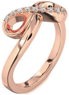 Diamond Rose Gold Infinity Ring