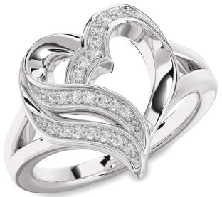 Diamond White Gold Heart Ring